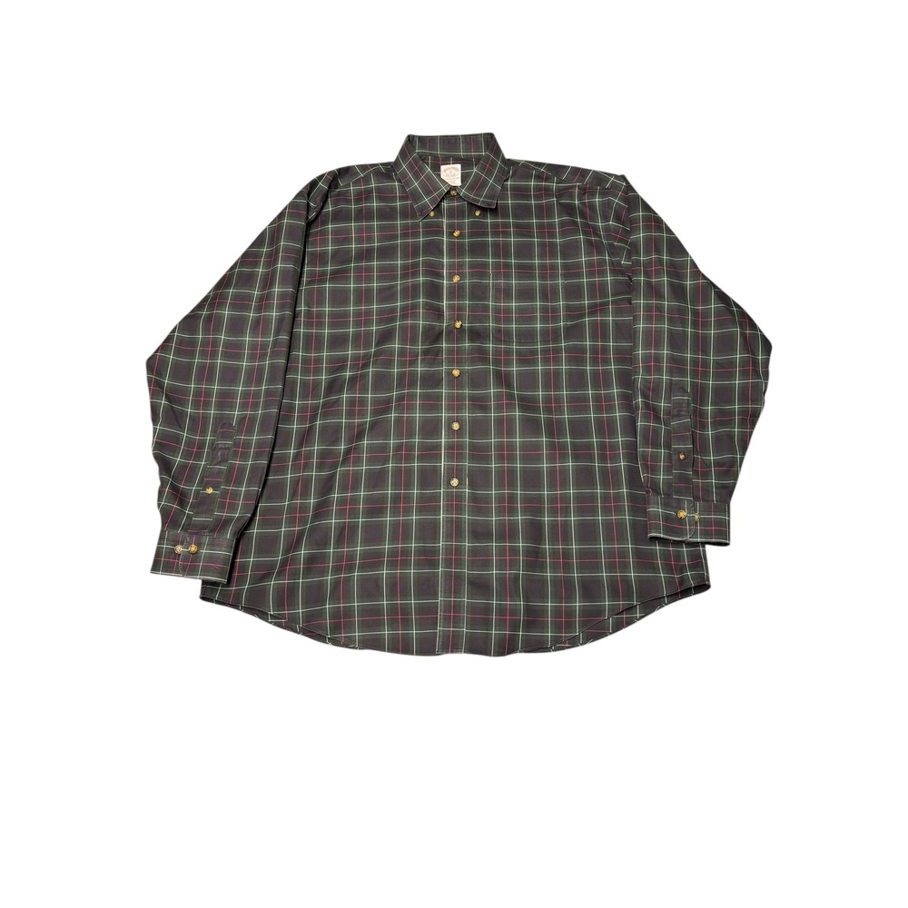 Brooks Brothers Original Polo Shirt Long Sleeve‎ Plaid Button Down Men XL